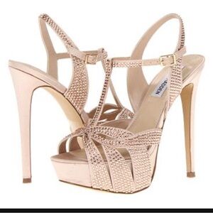 Steve Madden Allly Blush High Heel Sandals NWT Circa 2018 Women’s Size 9